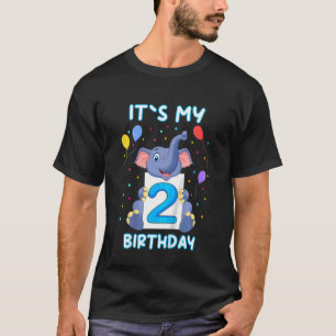 Kinder Kleiner Elefant 2. Geburtstag T-Shirt