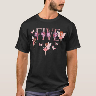 Kinder Kleines Mädchen Mädchen 5. Geburtstag 5 Jah T-Shirt