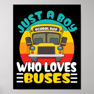 Kinder Kleinkinder Schulbuskostüm nur ein Junge, d Poster