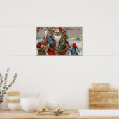 Kinder Klettern auf dem Weihnachtsmarkt Poster (Küche)