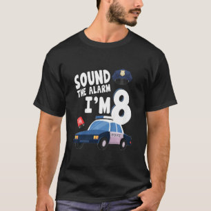 Kinder klingen den Alarm Es ist mein 8. Geburtstag T-Shirt