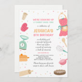 Kinder Kochen Geburtstag Einladung Küche Backen (Vorne/Hinten)