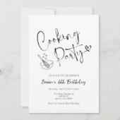 Kinder Kochen Party Einladung Geburtstagsvorlage (Vorderseite)