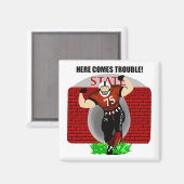 Kinder kommen hier zum Trouble Football Magnet (Vorderseite/Rückseite)