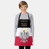 Kinder kosten Zuhause & polnische Flagge, Polen /K Schürze (Getragen)