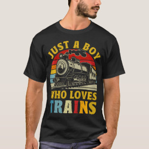 Kinder Kostüm für Jungen, die Züge lieben T-Shirt