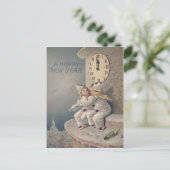 Kinder Kostümuhr Tower Mitternacht Postkarte (Stehend Vorderseite)