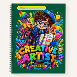 Kinder-Kreativkünstler-Kunstnotizbuch & Skizzenbuc Notizblock