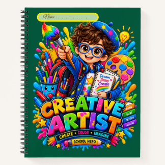 Kinder-Kreativkünstler-Kunstnotizbuch & Skizzenbuc Notizblock