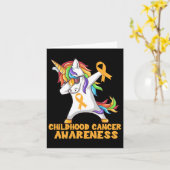 Kinder-Krebs-Bewusstsein beraubt Einhorn-Krieger Karte (Gelbe Blume)