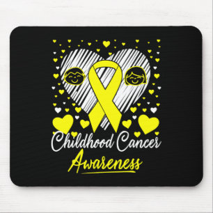 Kinder-Krebs-Bewusstsein Eltern Herz Band Gi Mousepad