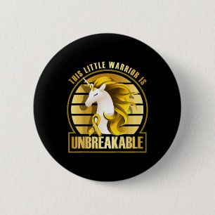 Kinder Krebs im Kindesalter Einhorn Krieger Golden Button