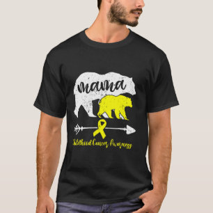 Kinder-Krebsbewusstsein Mama Bären-Unterstützung F T-Shirt