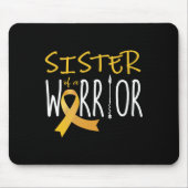 Kinder-Krebsbewusstsein Schwester eines Kriegers Mousepad (Vorne)