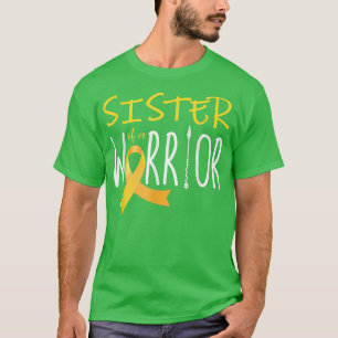 Kinder-Krebsbewusstsein Schwester eines Kriegers T-Shirt