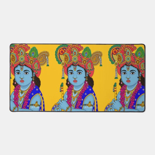 Kinder Krishna Schreibtischunterlage (Vorderseite)