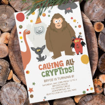 Kinder Kryptid zum Geburtstag Einladung