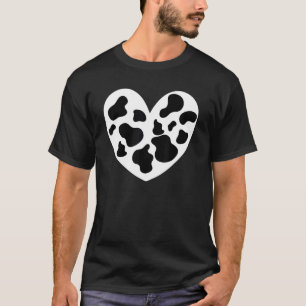 Kinder Kuh Druck Hör Für Kinder Jugend Schwarz Wei T-Shirt