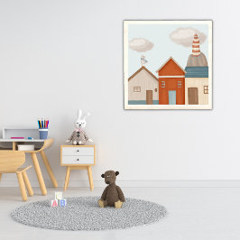 Kinder Küstenkunst Print Poster