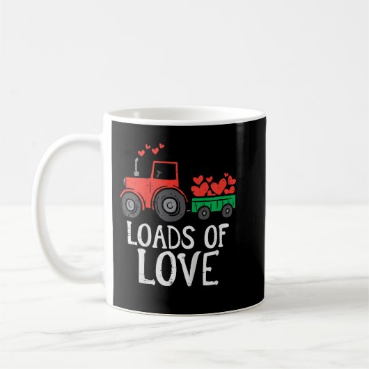 Kinder Ladung Liebe Traktor Niedlicher Valentinsta Kaffeetasse (Links)