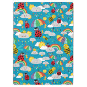 Kinder Ladybug Bumblebee Rainbows Personalisiert Klemmbrett (Rückseite)