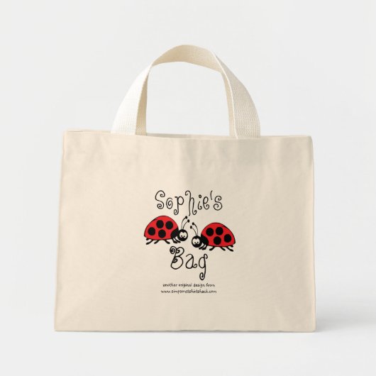 Kinder Ladybug Tote Bag Mini Stoffbeutel (Vorne)