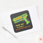 Kinder Laser Tag Geburtstagsparty Dekorkleber Quadratischer Aufkleber (Umschlag)