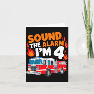 Kinder lassen den Alarm ertönen Ich bin 4 Jahre al Karte