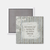 Kinder laufen in Wahrheit - 3 John 1:4 Magnet (Vorderseite/Rückseite)