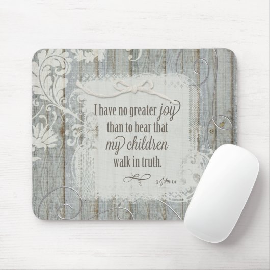 Kinder laufen in Wahrheit - 3 John 1:4 Mousepad (Mit Mouse)