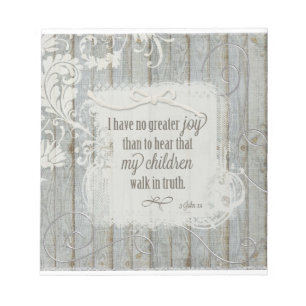 Kinder laufen in Wahrheit - 3 John 1:4 Notizblock