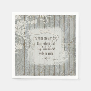 Kinder laufen in Wahrheit - 3 John 1:4 Serviette