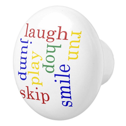 Kinder laufen springen springen springen Lach Kera Keramikknauf (Rechts)