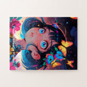Kinder Lebende Fusion der Fantasie und Anime Art J Puzzle (Horizontal)