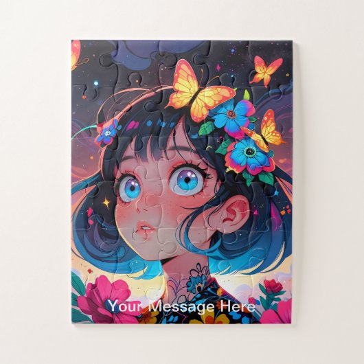 Kinder Lebende Fusion der Fantasie und Anime Art J Puzzle (Vertikal)