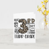 Kinder Lehrer CK an Schule Leopard Typo Karte (Gelbe Blume)