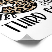 Kinder Lehrer CK an Schule Leopard Typo Poster (Ecke)
