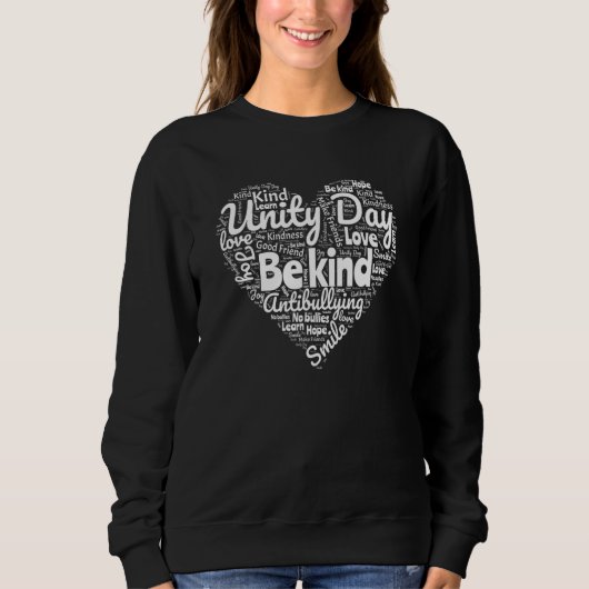 Kinder Lehrer Kindness Unity Day Orange Heart Be K Sweatshirt (Vorderseite)