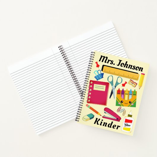 Kinder-Lehrer-Schulmaterial-Notebook Notizblock (Innenseite)