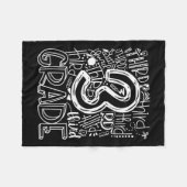 Kinder Lehrer zurück zur Schule 3. Klasse Typogr Fleecedecke (Vorderseite (Horizontal))