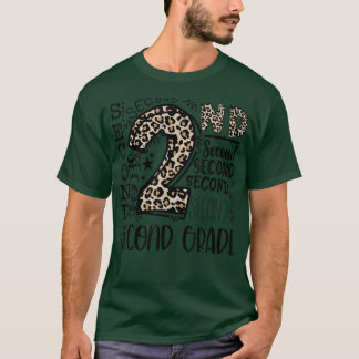 Kinder Lehrer zurück zur Schule, zweiter Klasse T T-Shirt