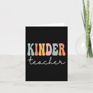 Kinder-Lehrerin Retro Groovy Frauen glücklichen er Karte