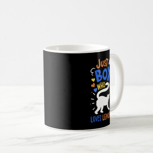 Kinder Lemur für Jungen oder Mädchen Niedliche Lem Kaffeetasse (VorderseiteRechts)