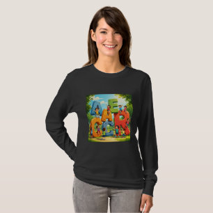 Kinder lernen Alphabet Langarmshirt T-Shirt