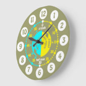 Kinder lernen, die Zeit der Armee grüne Wanduhr zu (Winkel)