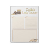 Kinder lesen Bücher Trailer Buchklub Notizblock (Rotiert)