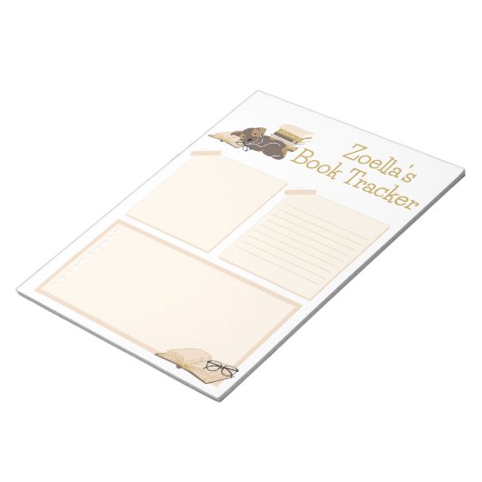 Kinder lesen Bücher Trailer Buchklub Notizblock (angewinkelt)