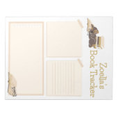 Kinder lesen Bücher Trailer Buchklub Notizblock (Vorderseite)