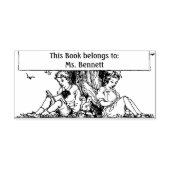 Kinder lesen Buchzeichen Gummistempel (Prägung)