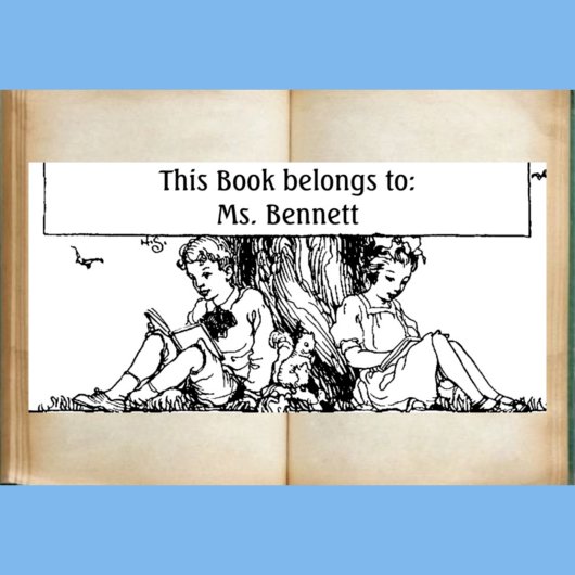 Kinder lesen Buchzeichen Gummistempel